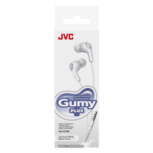JVC Gumy Plus Earbuds - White
 Integrated Microphone;  Silicone Earpieces;  In-line Contro — vista 2