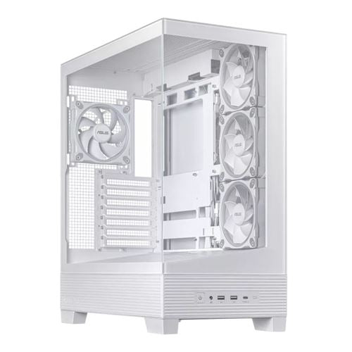 ASUS A31 PLUS Tempered Glass ATX Mid-Tower Computer Case - White — vista 2