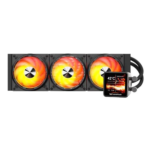 darkFlash EXPLORE DE360 360mm All in One Liquid CPU Cooling Kit - Black — vista 2