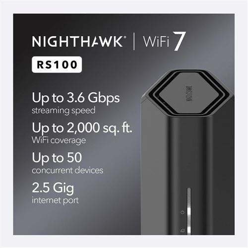 NETGEAR Nighthawk RS100 BE3600 Wireless Dual-Band Multi-Gig Router — vista 2