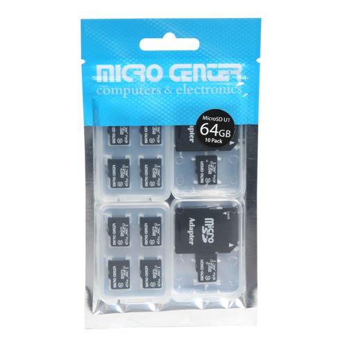 Micro Center 64GB Ultra microSDXC Class 10 / U1 / V10 Flash Memory Card with Adapter (10 P — vista 2