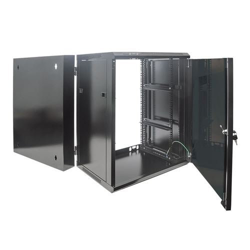 Intellinet 19" Double Section 15U Wallmount Cabinet — vista 2