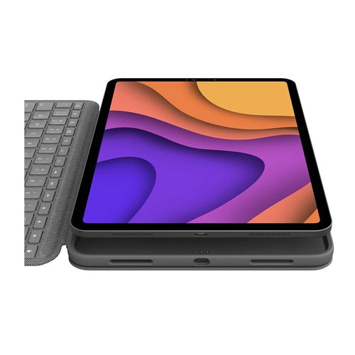 Logitech Folio Touch Keyboard Case (Gray) for iPad Air 11-inch (M2), iPad Air (4th & 5th g — vista 2