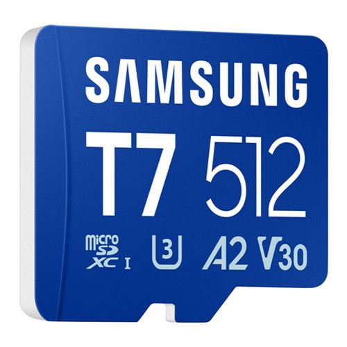Samsung T7 512GB microSDXC Card UHS-I Flash Memory Card Class 10 U3 V30 A2 Memory Card — vista 2
