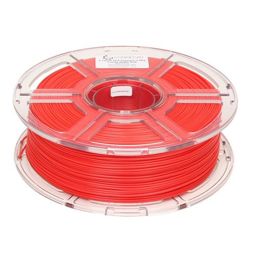 Cookiecad 1.75mm PLA 3D Printer Filament 1.0 kg (2.2 lbs.) Spool - Candy Apple Red — vista 2