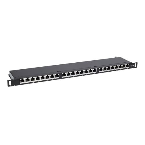 Intellinet Cat 6a Shielded Half-U 24 Port Patch Panel — vista 2