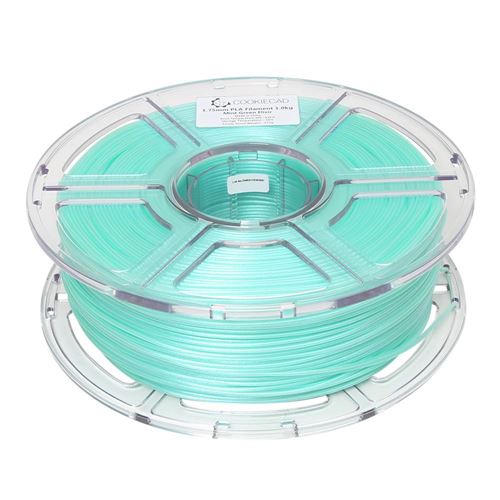 Cookiecad 1.75mm PLA 3D Printer Filament Single Color 1.0 kg (2.2 lbs.) Spool - Mint Green — vista 2