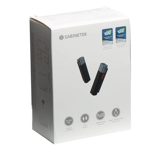 SabineTek SmartMike Plus Twin Wireless Bluetooth Condenser Microphone - Black — vista 2