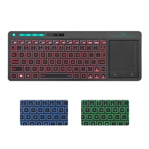 Riitek K18 Plus Wireless 3-LED Color Backlit Multimedia Keyboard with Multi-Touch Big Size — vista 2