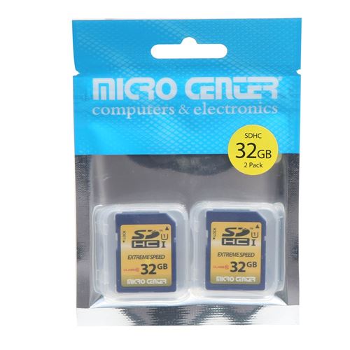 Micro Center 32GB SD Card Class 10 SDHC Flash Memory Card - 2 Pack — vista 2