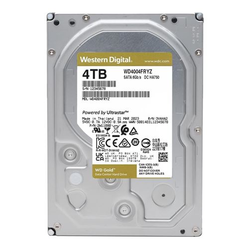 WD Gold 4TB 7200 RPM SATA III 6Gb/s 3.5" Internal CMR Hard Drive — vista 2
