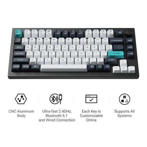 Keychron Q1 Max Hot Swappable RGB Backlight Wireless Keyboard - Black
 Gateron Jupiter Bro — vista 2