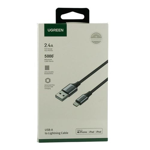 UGreen USB Type-A to Lightning Braided Cable - 3.3 ft — vista 2