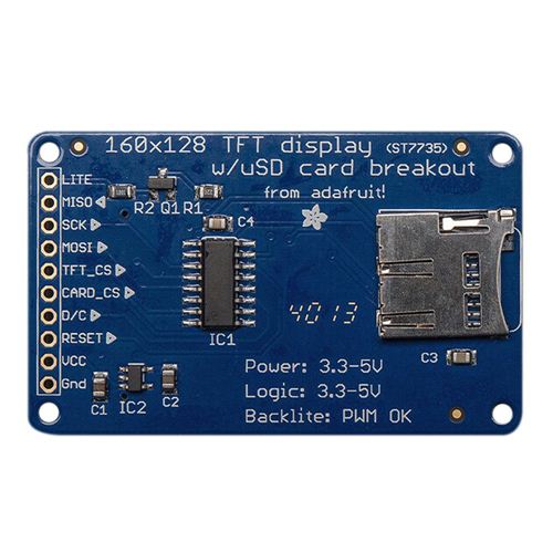 Adafruit Industries 1.8" Color TFT LCD Display with MicroSD Card Breakout — vista 2
