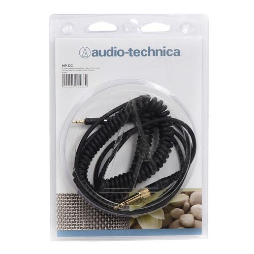 Audio-Technica HP-CC Replacement Coiled Cable for M Series Headphones - Black — vista 2