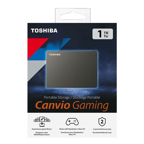 Toshiba Canvio Gaming 1TB USB 3.1 (Gen 1 Type-A) 2.5" Portable External Hard Drive - Black — vista 2