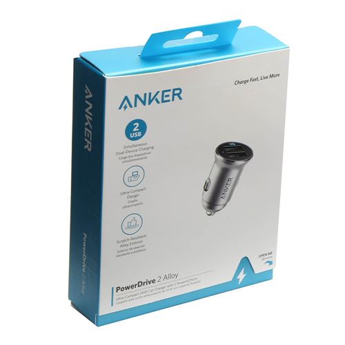 Anker PowerDrive 2 Alloy - Silver — vista 2