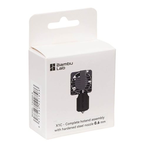 Bambu Lab X1C - Complete Hotend Assembly with Hardened Steel Nozzle - 0.6mm — vista 2