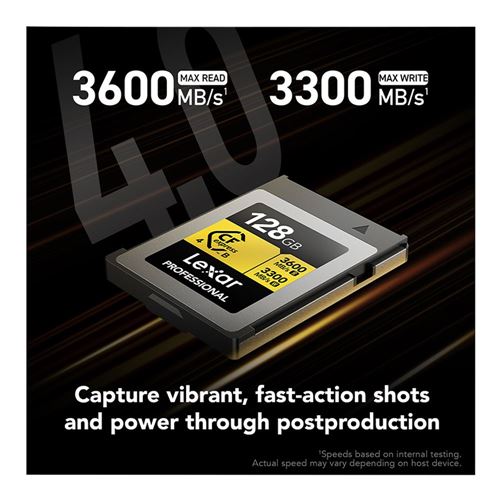 Lexar 128GB Professional GOLD Series CFexpress 4.0 Type B Memory Card GOLD Series — vista 2