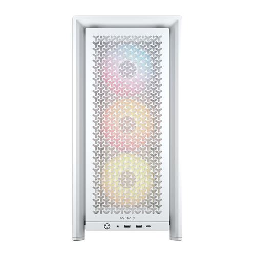 Corsair FRAME 4000D RS ARGB Modular Tempered Glass ATX Mid-Tower Computer Case - White — vista 2