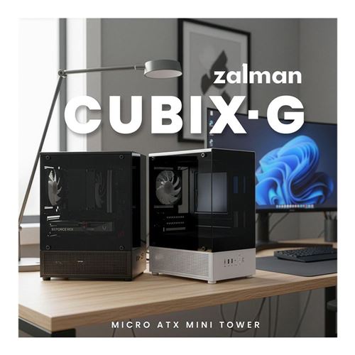 Zalman CUBIX-G MATX TG RGB BK — vista 2