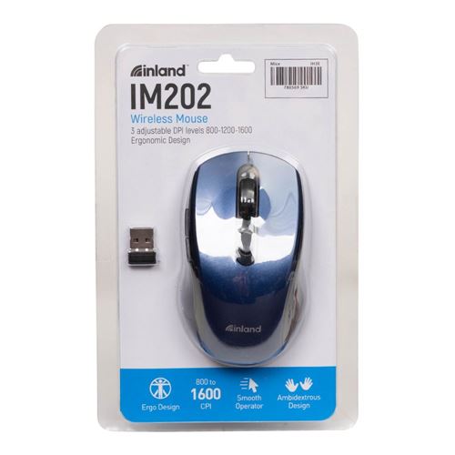 Inland IM202 X720 2.4G Wireless Mouse- Blue — vista 2