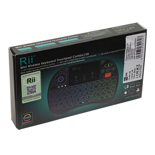 Riitek X8 Mini Wireless Keyboard Touchpad Combo — vista 2