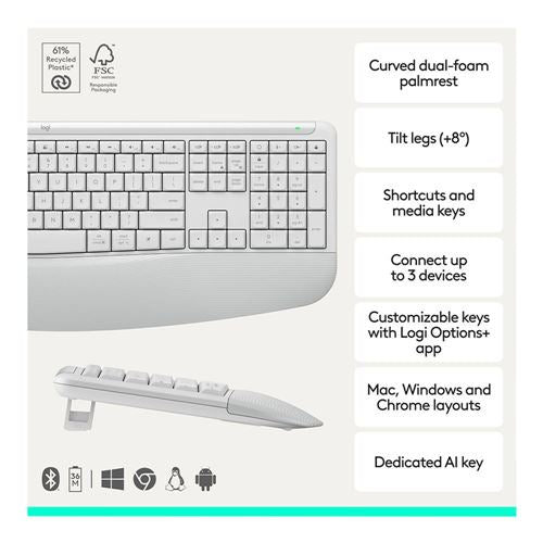 Logitech MK880 COMFORT PLUS CMB OW — vista 2