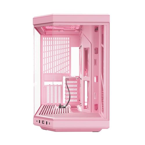 HYTE Y70 Dual Chamber Tempered Glass ATX Mid-Tower Computer Case - Pink — vista 2