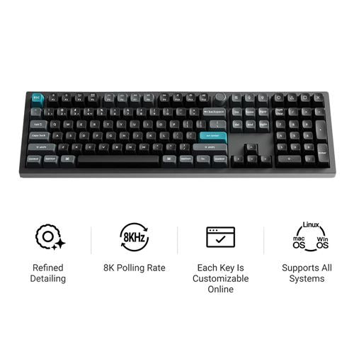 Keychron Q6 Ultra 8K Swappable RGB Backlight Banana Switch Knob Version - Black — vista 2