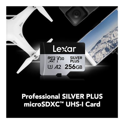Lexar 256GB Professional SILVER PLUS UHS-I microSDXC Class 10 U3 V30 Flash Memory Card wit — vista 2