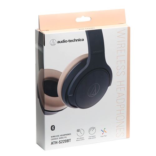Audio-Technica ATH-S220BT Wireless Bluetooth Headphones - Navy — vista 2