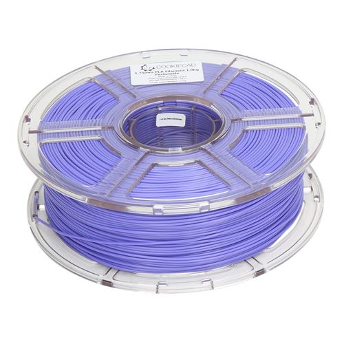 Cookiecad 1.75mm PLA 3D Printer Filament 1.0 kg (2.2 lbs.) Spool - Periwinkle
 Glossy Fini — vista 2