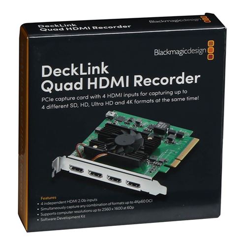 Blackmagic Design DeckLink Quad HDMI Recorder 4K PCIe Capture Card — vista 2