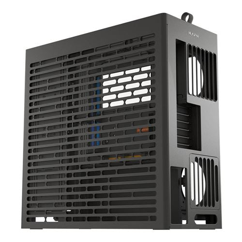 HAVN HS 420 Dual-Chamber Tempered Glass ATX Mid-Tower Computer Case - Black — vista 2