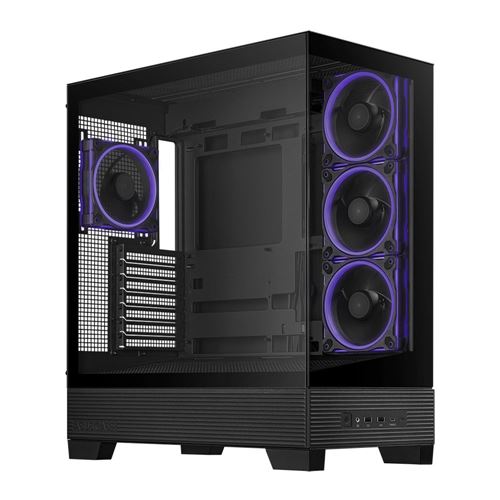 ASUS A31 PLUS Tempered Glass ATX Mid-Tower Computer Case - Black — vista 2