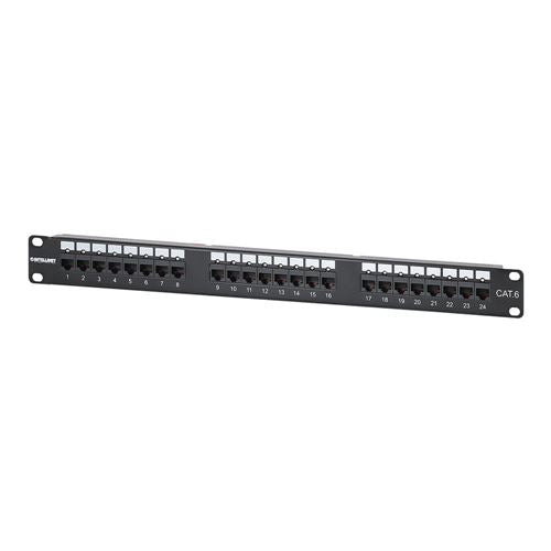 Intellinet Cat6 24-Port Patch Panel with LEDs — vista 2