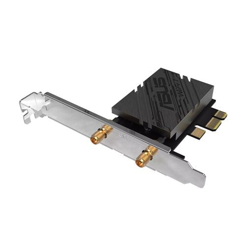 ASUS PCE-BE92BT BE9400 Tri-Band WiFi 7 PCIe WiFi and Bluetooth Adapter, heat sink, externa — vista 2