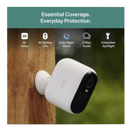 Arlo Essential v3 XL Security Camera - White (3-Pack) — vista 2