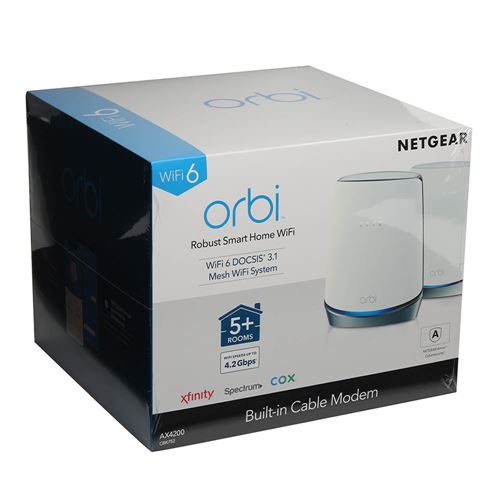 NETGEAR Orbi CBK752 DOCSIS 3.1 Tri-Band AX4200 Cable Modem/WiFi Mesh Router Combo
 32 x 8  — vista 2