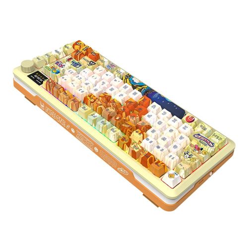 Redragon FLEKACT K708GF-RGB-PRO 3 Modes Mechanical Keyboard - Beige — vista 2