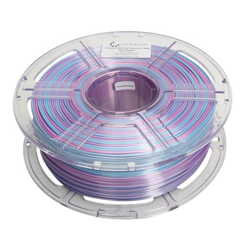 Cookiecad 1.75mm PLA Silk 3D Printer Filament Multi Color Color 1.0 kg (2.2 lbs.) Spool -  — vista 2