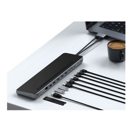 Satechi Dual Dock Stand - Docking Station with NVMe SSD Enclosure — vista 3