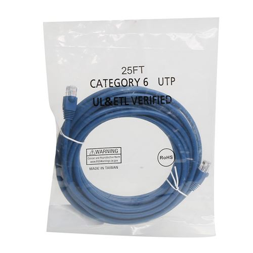 PPA 25 ft. CAT 6 Snagless Ethernet Cable - Blue — vista 3