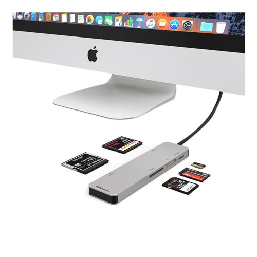 EZQuest Inc. USB-C CFast 2.0 Card Reader 5 Ports with UHS II SD/Micro SD — vista 3