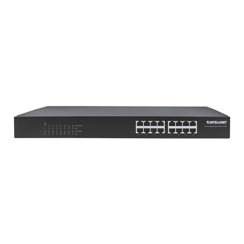 Intellinet 16-Port Gigabit Ethernet PoE+ Switch — vista 3