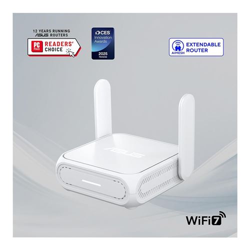 ASUS RT-BE58 GO Dual Band WiFi 7 Travel/Mini Portable Router — vista 3