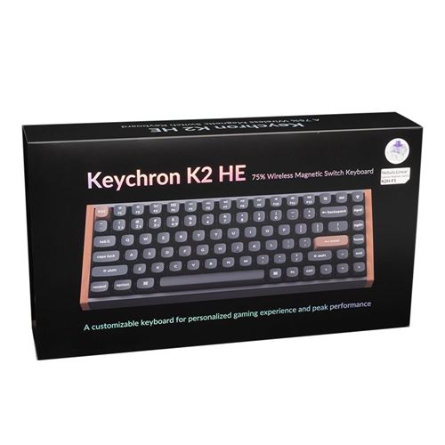 Keychron K2 HE Swappable RGB Magnetic Keyboard - Black (Special Edition) — vista 3