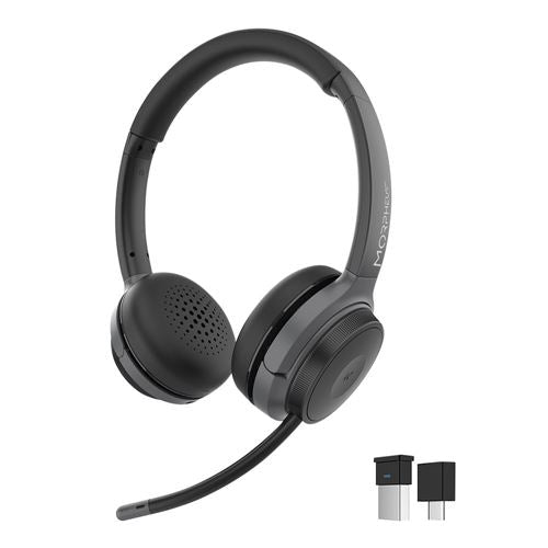 Morpheus 360 Advantage Bluetooth Wireless Headset with Detachable Boom Mic - Black — vista 3