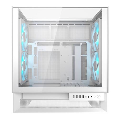 Cougar OmnyX Tempered Glass ATX Mid-Tower Computer Case - White — vista 3